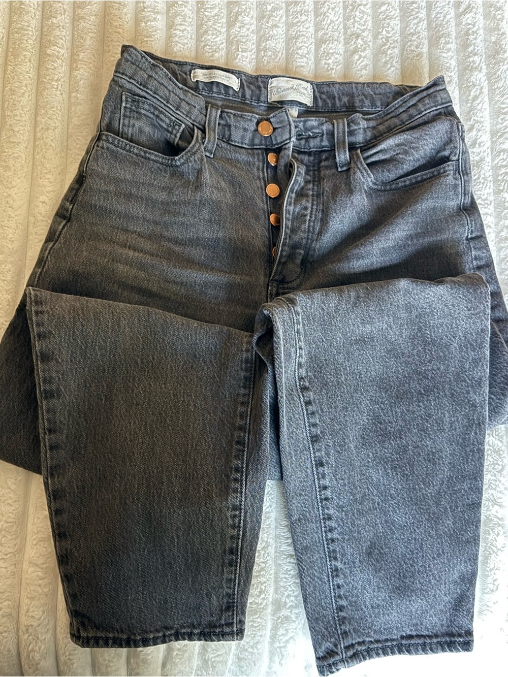 Universal Thread High-Rise Washed Black Button-Fly Jeans